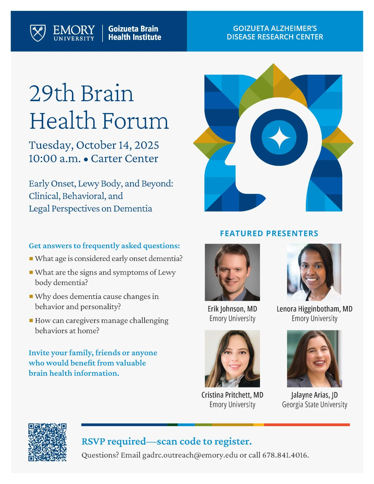 29th Brain Health Forum Flyer